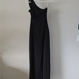 Lulu's Chic Black One-Shoulder Bridesmaid Dress NEVER WORN size small NWT